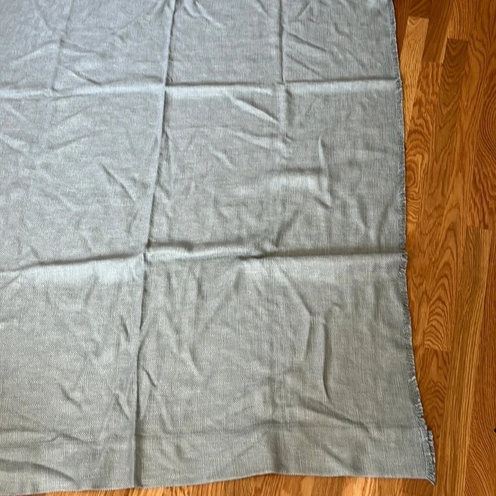 Anthropologie Pair of Lux Linen Blend Curtain Seafoam NWT